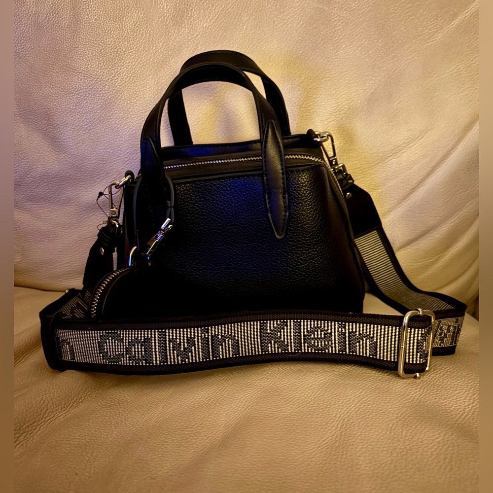 Calvin Klein Black Satchel with Logo Strap